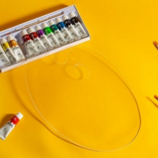 아크릴 팔레트 드로잉 타원형 미술용 투명 팔레트 화구 간편 아티스트 간편한 넉넉한