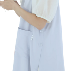 [룩엣홈]어린이집 카페 가벼운 빅사이즈 특대형 단추형 원피스 앞치마, 1개, 단추형 특대형 소라