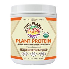 PURE PLANET 巧克力摩卡植物蛋白粉, 1個, 672克