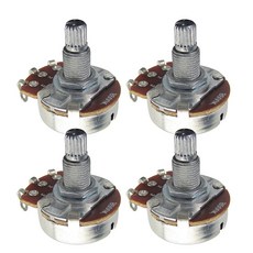 FLEOR 4PCS 기타 전위차계 볼륨 18 스플라인 포트 A250K B250K A500K B500K 짧은 샤프트 기타 부품, Long Shaft B500K