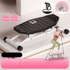 도리팝 사이드런지 스키머신 가정용 정형 보정기 저소음 유산소 운동기구 고관절 코어운동, 블랙