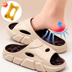 Firina 여성 지압 마사지 슬리퍼 돌기 발바닥 자극 미끄럼방지 남성 실내욕실 슬리퍼