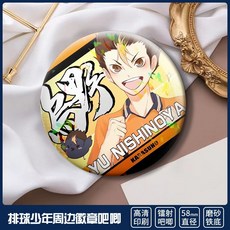 排球少年 動漫周邊馬口鐵徽章, 1個, 西谷夕