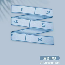 瑜珈輔助帶 8段調節 彈力帶 運動拉力帶, 晴天藍, 1個