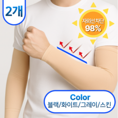 에이스픽 고급형 남자 쿨토시 자외선 차단 여름 팔토시, 스킨, 2개