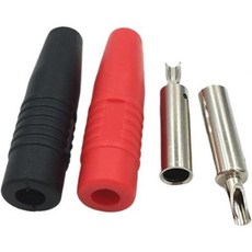 10개 4mm 황동 실리콘 절연 바나나 암 커넥터 소켓 각 색상 2개