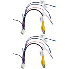 SING F LTD 2개 차량 10핀 후방 카메라 RCA 비디오 어댑터 스테레오 라디오 플러그 안드로이드 라디오와 호환 USA, SING F LTD 2개 차량 10핀 후방 카메라 RC