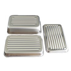 蝴蝶牌不銹鋼波浪烤盤蒸盤烤箱烤盤，多功能料理，不鏽鋼材質，導熱均勻，清洗方便