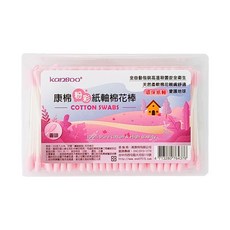 康棉 紙軸棉花棒方盒 200支/盒 台灣製造, 1個, 粉彩紙軸棉花棒方盒 200支/盒