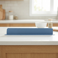 꿈꾸는 리빙 국산 싱크대 물막이 스트레이트 7cm 튐 방지 가드 설거지 워터가드, 블루, 1개