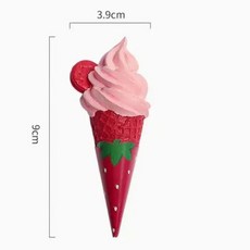 수제 그린 딸기 밀크 초콜릿 아이스크림 냉장고 자석 관광 기념품 스티커 선물, 15. 017