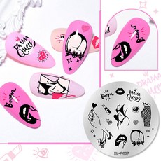 네일 템플릿 1PC 꽃 잎 라인 기하학 스탬핑 플레이트 추상 레이디 페이스 스탬프 인쇄 스텐실 아트 장식, 옵션10) Q49690, 1개