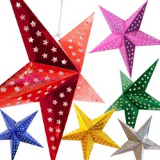 파티용품 페이퍼별장식(60cm) 생일 크리스마스 기념일 인테리어, 1개, 골드