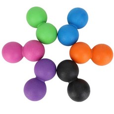 뭉친근육 안마 더블 마사지볼 운동볼 안마볼 지압공 땅콩볼 요가볼 지압볼, 더블볼(색상랜덤), 1개