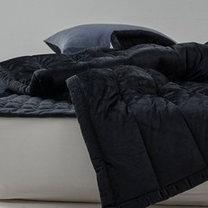 빌리 블랙 겨울 리버서블 극세사 슈퍼싱글 차렵 이불ain9+2Pok