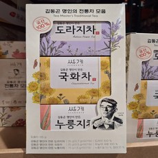 쌍계 김동곤명인의 전통차 도라지차 국화차 누룽지차 건강차 전통명차 코스트코 50CT X 3, 1세트, 3종