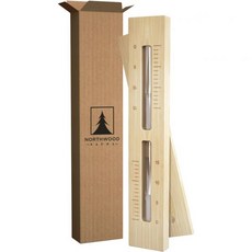 사우나 모래 타이머 - 캐나다산 레드 시더 우드로 수제 제작 벽걸이 회전 15분 모래시계 흰, 파인 우드