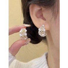 자개 꽃 귀걸이 어머니 생신 선물 웨딩 귀걸이 세트