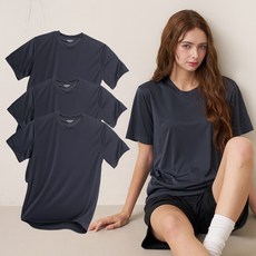 코너뷰 무지 드라이 기능성 쿨 반팔 티셔츠 남여공용 3장 세트