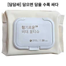 [담담싸] 향기로운 비데물티슈 간편한/개운한, 6개, 30매, 5.5g