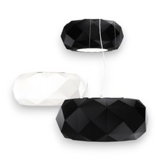 Muranodue 風格低調奢華35cm鑽石吊燈，大小款LC-070 LC-071複刻版，適用於客廳臥室，營造浪漫溫馨氛圍, 大款白色