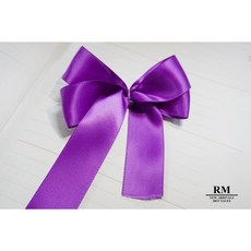 25mm 紫霞色特多龍緞帶 雙面素面織帶 禮品/禮盒包裝材料 萬聖節/聖誕節裝飾, 1個