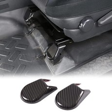 Aunginsy 자동차 앞좌석 브래킷 고정 볼트 커버 토요타 FJ 크루저 2007-2024 먼지 방지 풋 베이스 스크류 캡 트림 액세서리, 탄소 섬유 패턴(2개)