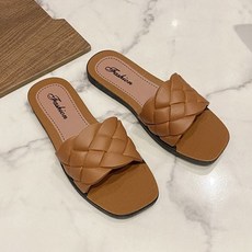 깔끔한 와플 짜임 디자인 캐주얼 여름 슬리퍼 패션 여성 샌들 여름슬리퍼 플랫 실내화 편한