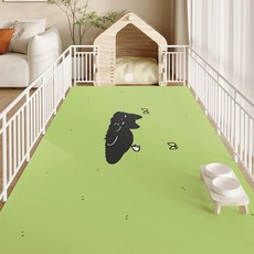 에스이스타 강아지미끄럼방지장판, 1개, 그린 프로그