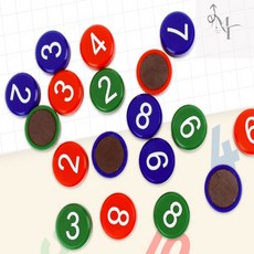 만트라샵 숫자 자석 마그네틱자석 유아숫자놀이자석 자석넘버 냉장고자석 숫자링자석 냉장고마그네틱 유아숫자교구, 파랑