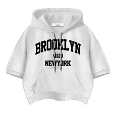 몰토벨리노 TSF 브룩클린1898 세미오버핏 고밀도 크롭 반팔 후드티