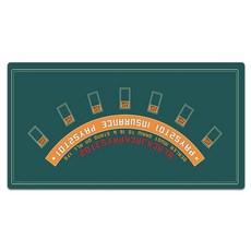 블랙잭 테이블보 고무 전문 카지노 게임 테이블 매트 무소음 미끄럼 방지 포커 엔터테인먼트, 1개, 3. 50x100x0.3cm