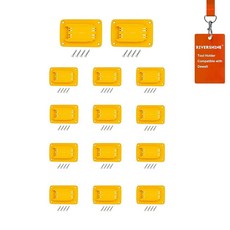 공구 홀더 벽 마운트 14팩 드릴 보관 랙 DeWalt 12V/20V 도구와 호환되는 범용 차고 도구 보관(홀더 14개 및 나사 56개 포함), Rivershine 14팩 공구 홀더 벽 마운트, De
