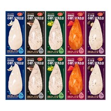 하림 수비드닭가슴살 5종 100g 각2봉씩(총10봉), 1세트