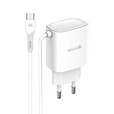 밸류엠 5V 1.5A 저속 저전력 충전기 케이블 일체형 군대 군부대, C타입, 1개