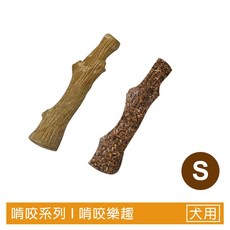 美國Petstages 狗狗潔牙玩具史迪克系列 耐咬磨牙玩具 BBQ培根四角 蘑菇造型 安全耐用 清潔牙齒, 1個, 69896森林史迪克-2件組(S/小型犬, 69896森林史迪克-2件組(S/小型犬