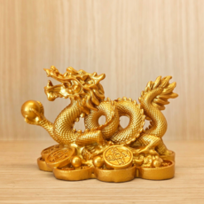 쿠칭아일랜드 부자되는골드용장식 용장식품 개업 이사 집들이선물 인테리어 풍수장식