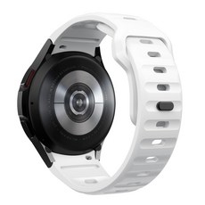 갤럭시워치 호환 7 6 5 4 실리콘 스포츠 루프 스트랩 40mm 44mm 클래식, 화이트