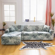 소파 커버 탄성 소파 슬립 커버 Chaise Longue 단면 코너 소파 커버 케이스 가구 1/2/3/4 Seater Housse Canapé, [04] 4-Seat 235-300cm 1PC, 색상 23, 1개