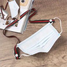 일햐 삼선마스크스트랩 레드그린1개 마스크스트랩줄 마스크목걸이 마스크목줄