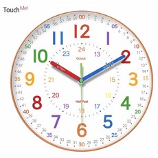 TM 10인치 대형 어린이 교육용 아나로그 유치원 어린이집 인테리어 벽시계 디자인과 내구성, 터치미 디자인 벽시계