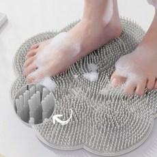 에버리즈 실리콘 풋 브러쉬 발세척 발씻는 매트, 1개, 1개입, 그레이(GR)