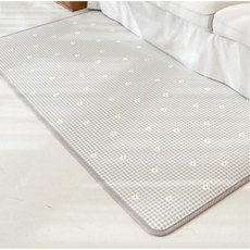 쿠션매트 거실 바닥 매트 180X200cm 체크꽃 거실바닥매트 충격방지 반려견