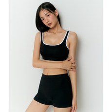 무신사 스탠다드 WOMAN 우먼즈 스퀘어 넥 코튼 브라 탑 블랙화이트 202427