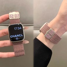 編織錶帶 適用於 Apple Watch, 紫色字發财烟紫色编织星光色凸扣,Iwatch10代【42Mm】不含表盘