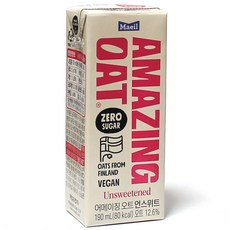 매일 어메이징 오트 언스위트, 190ml, 12개