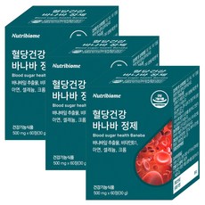 뉴트리바이옴(뉴바옴) 혈당건강 바나바정제 혈당 조절 바나바잎추출물, 3개, 60정