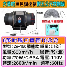 6吋排風扇賣場 二代 (調速款) 高速 4吋排風機 單主機 (排風扇 排風機 抽風機 換氣扇 風扇 循環風扇), 1個