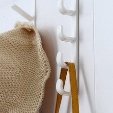 도어훅 문걸이 현관 강력 정리 수납 옷걸이 침실 부착 후크 다용도, 다크브라운, 1개