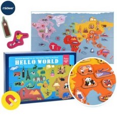 자석퍼즐로 MIDEER 알아가는 학습완구 세계여행 KMD1018 도형끼우기, 상세페이지 참조, 1, 상세페이지 참조